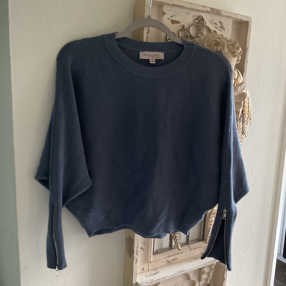 Philosophy Women's Deep Blue Crew Neck Sweater